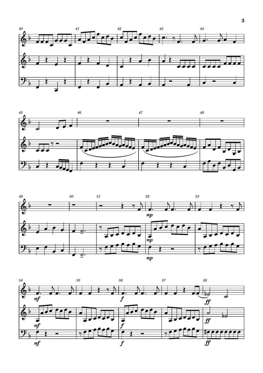 Flute enchantée Flute enchantée Brass Trio scores gallery preview page 3