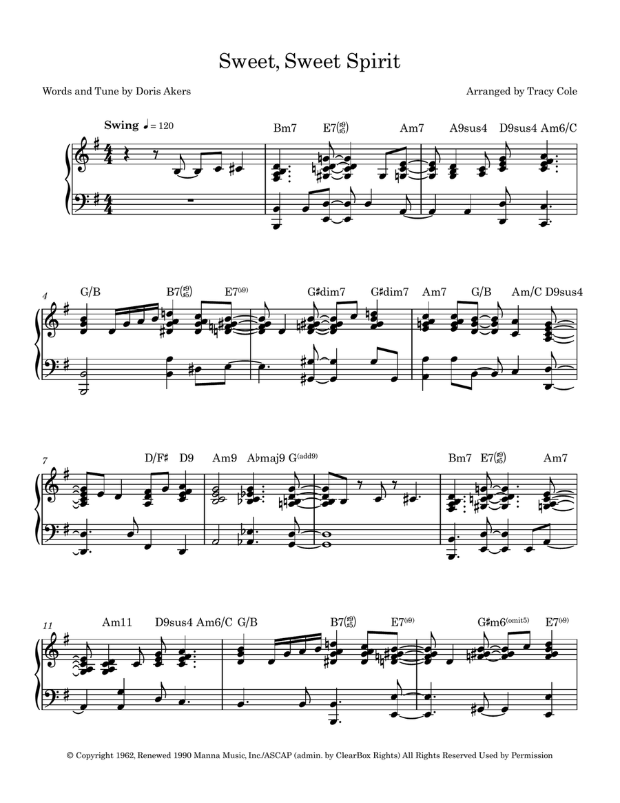 Sweet, Sweet Spirit Sweet, Sweet Spirit Piano Solo scores gallery preview page 1