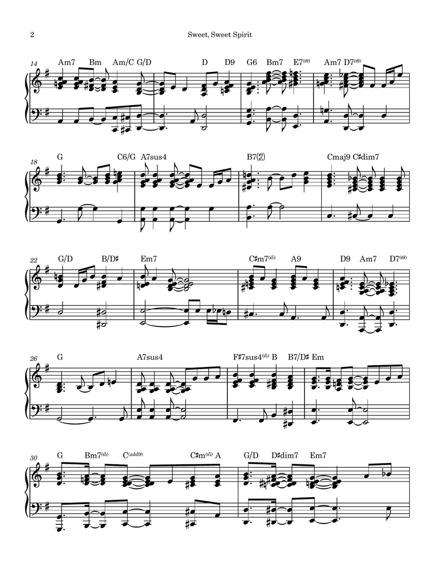 Sweet, Sweet Spirit Sweet, Sweet Spirit Piano Solo scores gallery preview page 2
