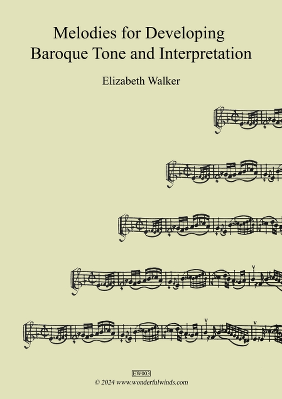 Melodies for Developing Baroque Tone and Interpretation Flute scores gallery preview page 1