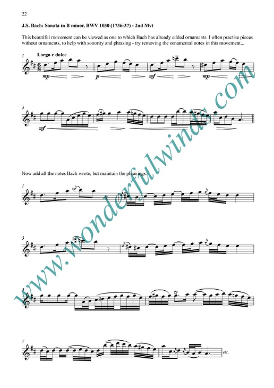 Melodies for Developing Baroque Tone and Interpretation Flute scores gallery preview page 4