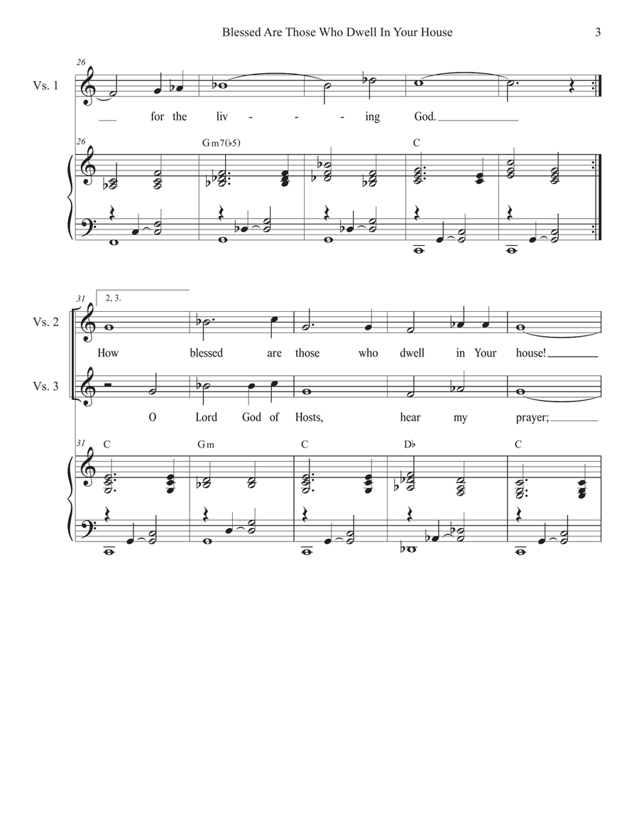 Blessed Are Those Who Dwell In Your House (2-part choir - (SA) SA scores gallery preview page 3