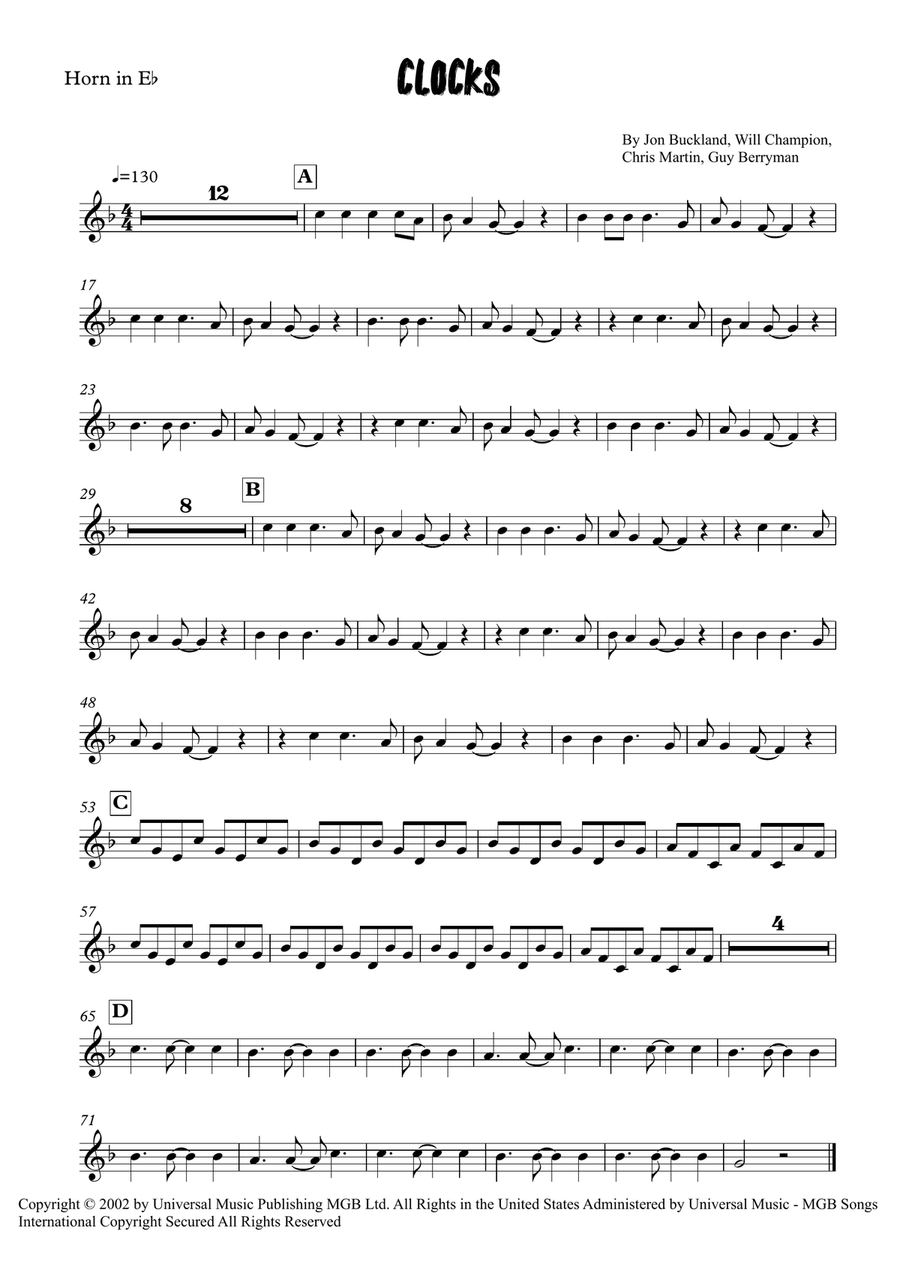 Clocks Clocks Horn scores gallery preview page 4