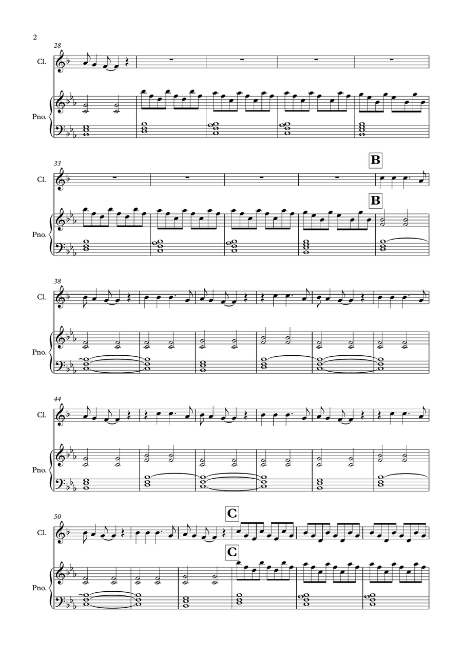 Clocks Clocks Clarinet Solo scores gallery preview page 2