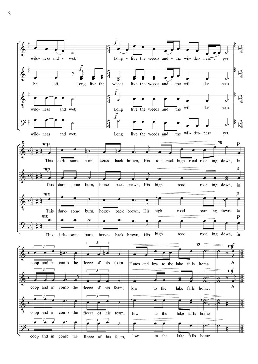 Inversnaid 4-Part scores gallery preview page 2