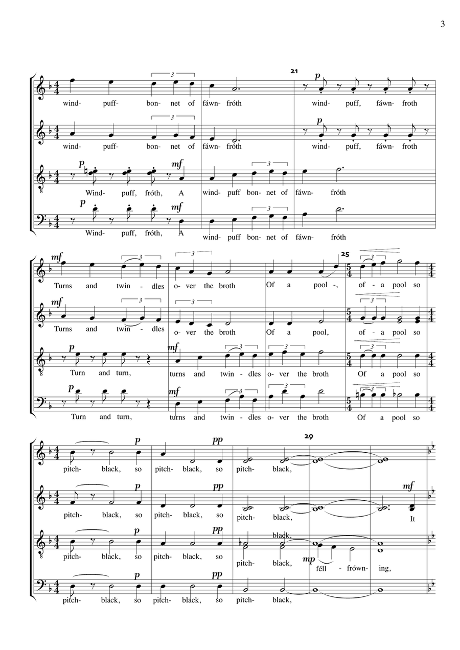Inversnaid 4-Part scores gallery preview page 3