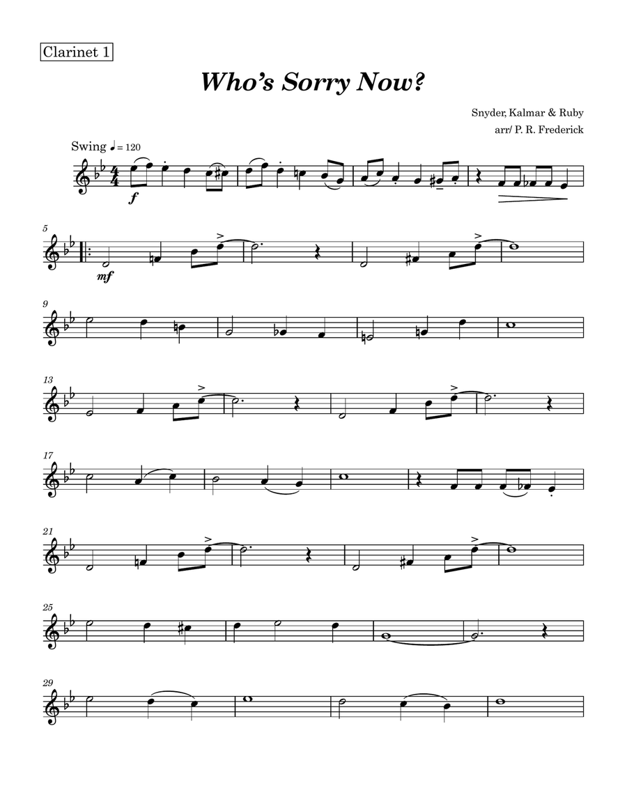 Who's Sorry Now? Who's Sorry Now? Clarinet Duet scores gallery preview page 4