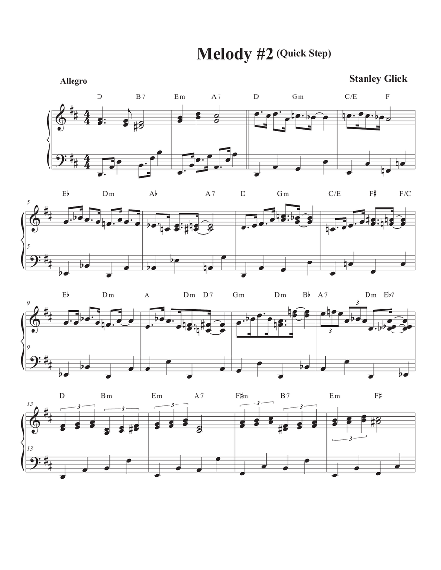 Songs of Easy Play Jazz Book #2 Piano Solo scores gallery preview page 3