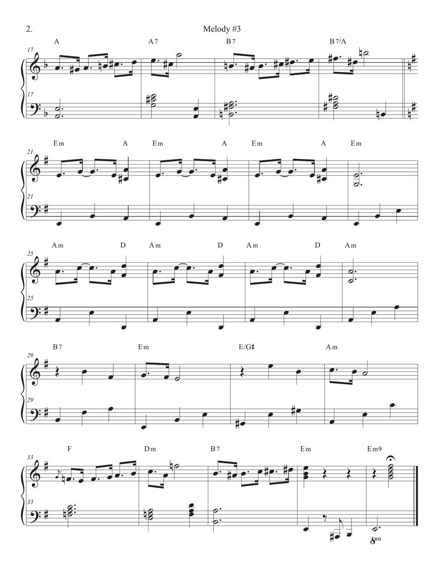 Songs of Easy Play Jazz Book #2 Piano Solo scores gallery preview page 6