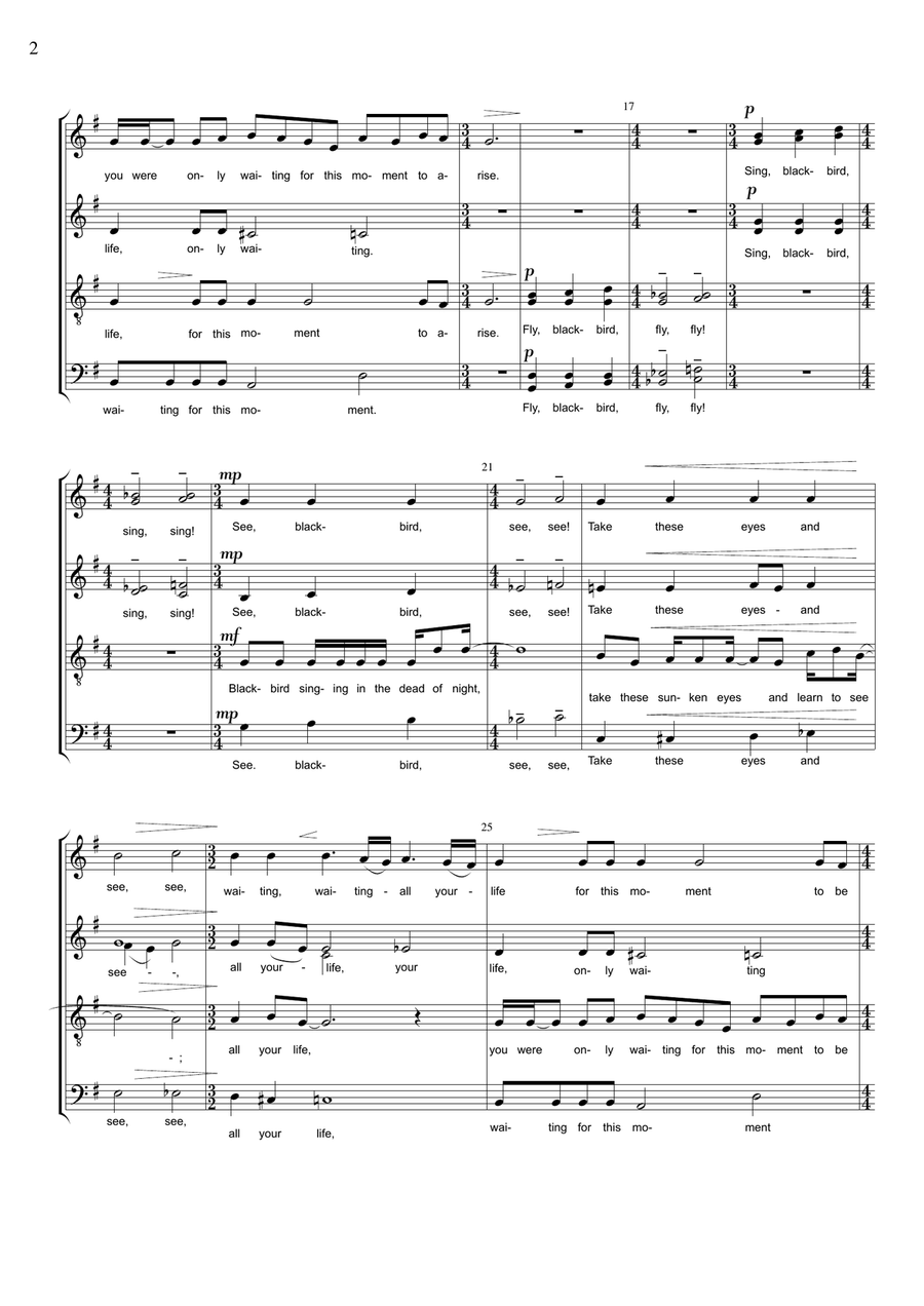 Blackbird Blackbird 4-Part scores gallery preview page 2