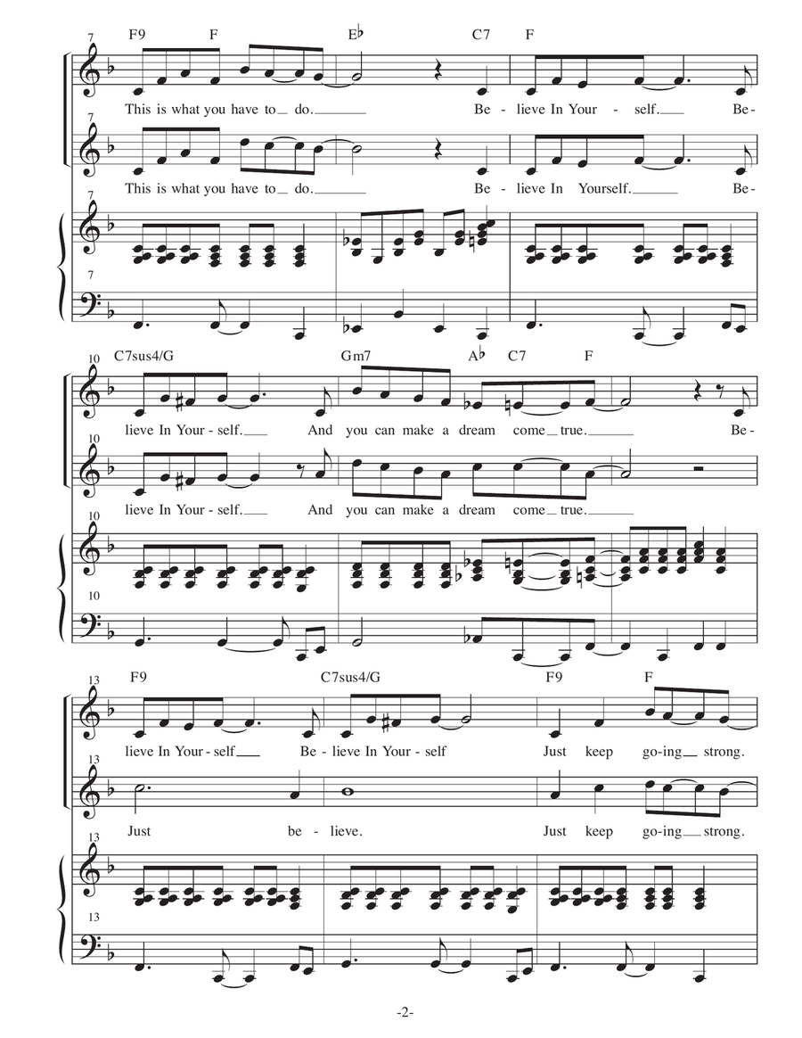 Believe In Yourself Believe In Yourself 2-Part scores gallery preview page 2