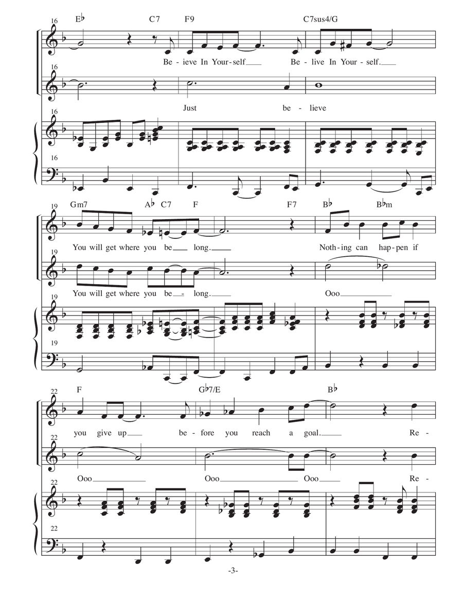 Believe In Yourself Believe In Yourself 2-Part scores gallery preview page 3