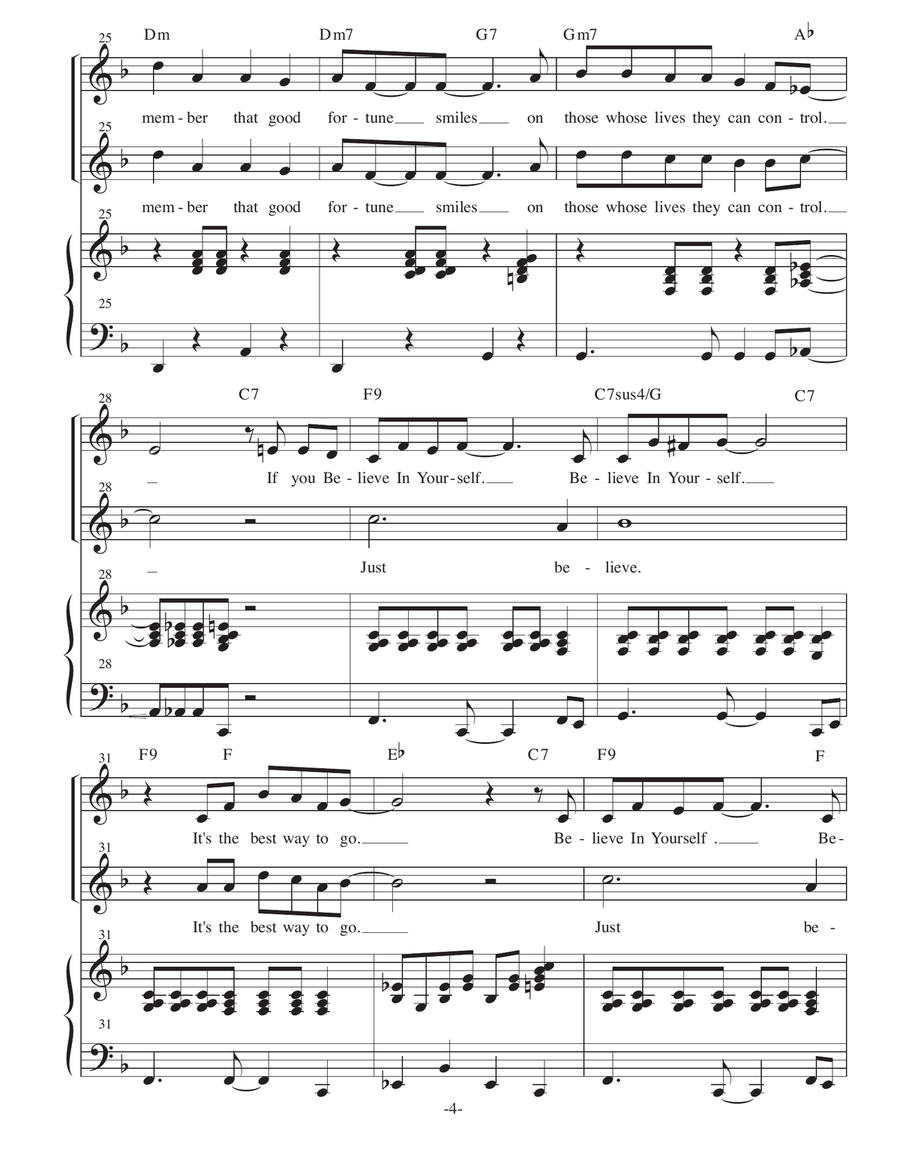 Believe In Yourself Believe In Yourself 2-Part scores gallery preview page 4