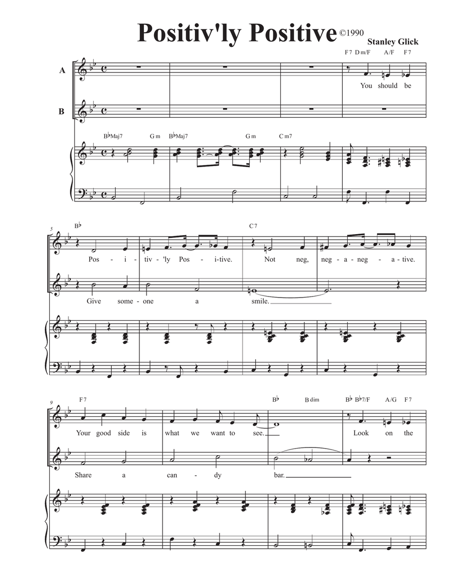 Positiv'ly Positive Positiv'ly Positive 2-Part scores gallery preview page 1