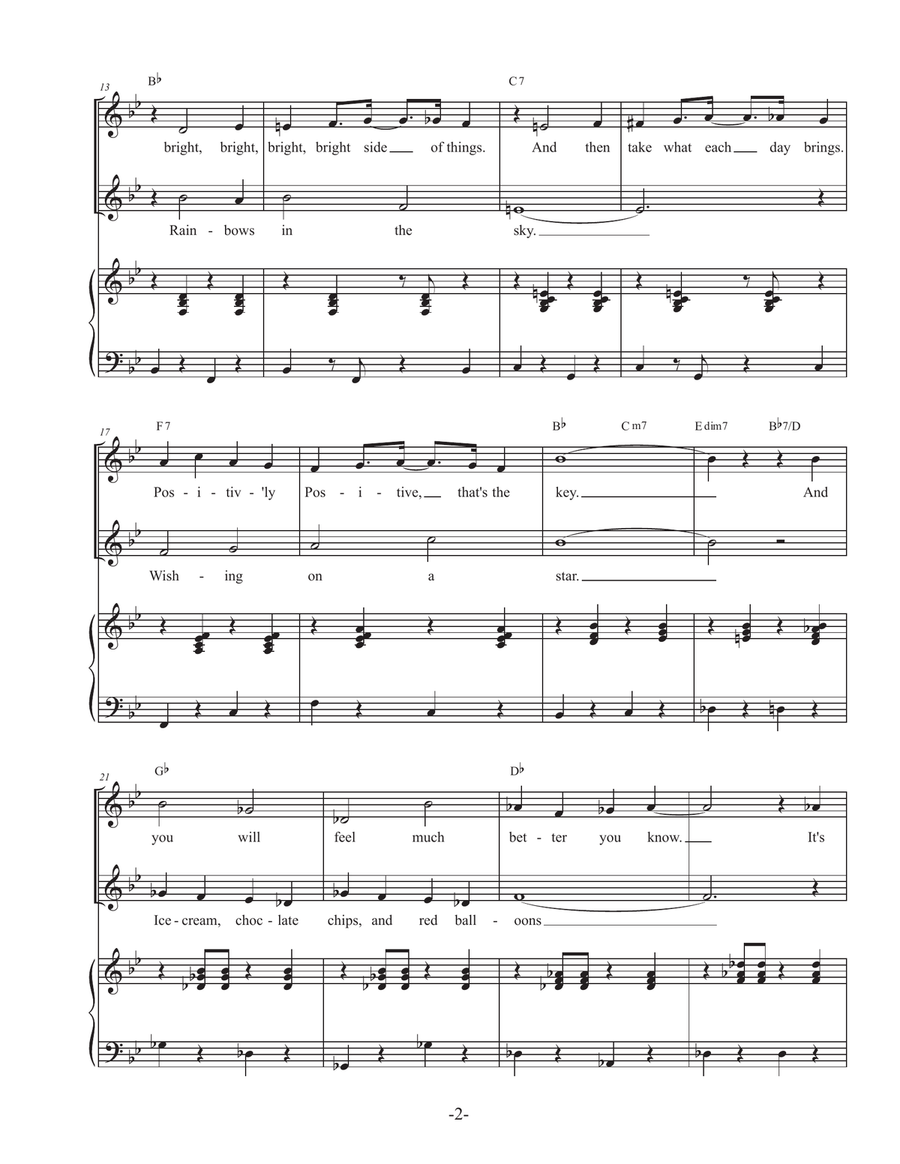 Positiv'ly Positive Positiv'ly Positive 2-Part scores gallery preview page 2