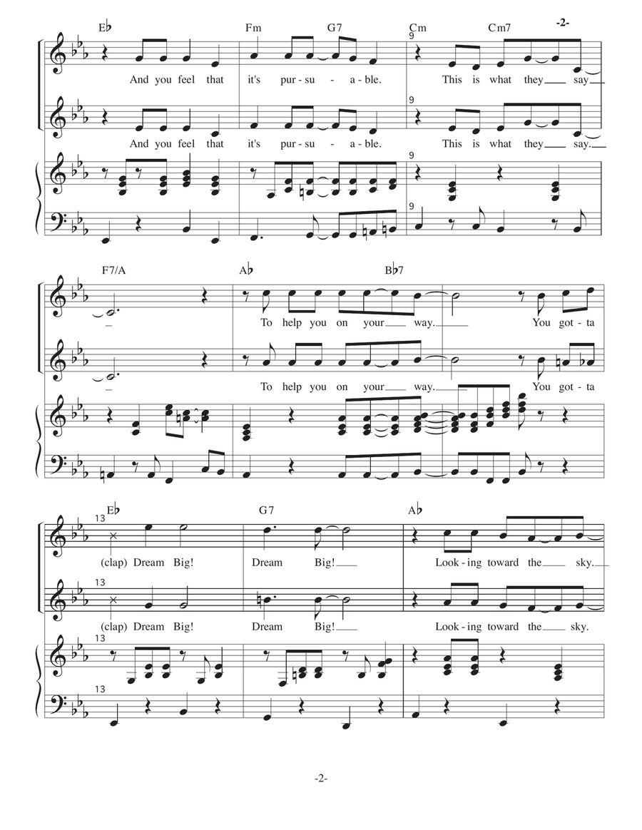 Dream Big Dream Big 2-Part scores gallery preview page 2