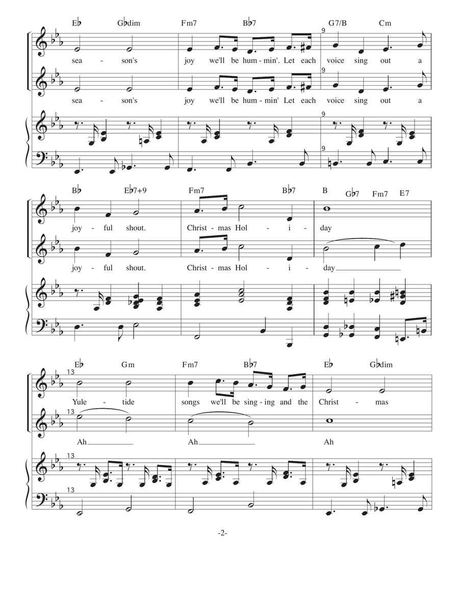 Christmas Holiday Christmas Holiday 2-Part scores gallery preview page 2