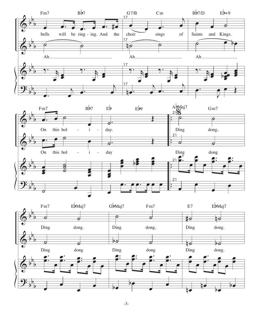 Christmas Holiday Christmas Holiday 2-Part scores gallery preview page 3