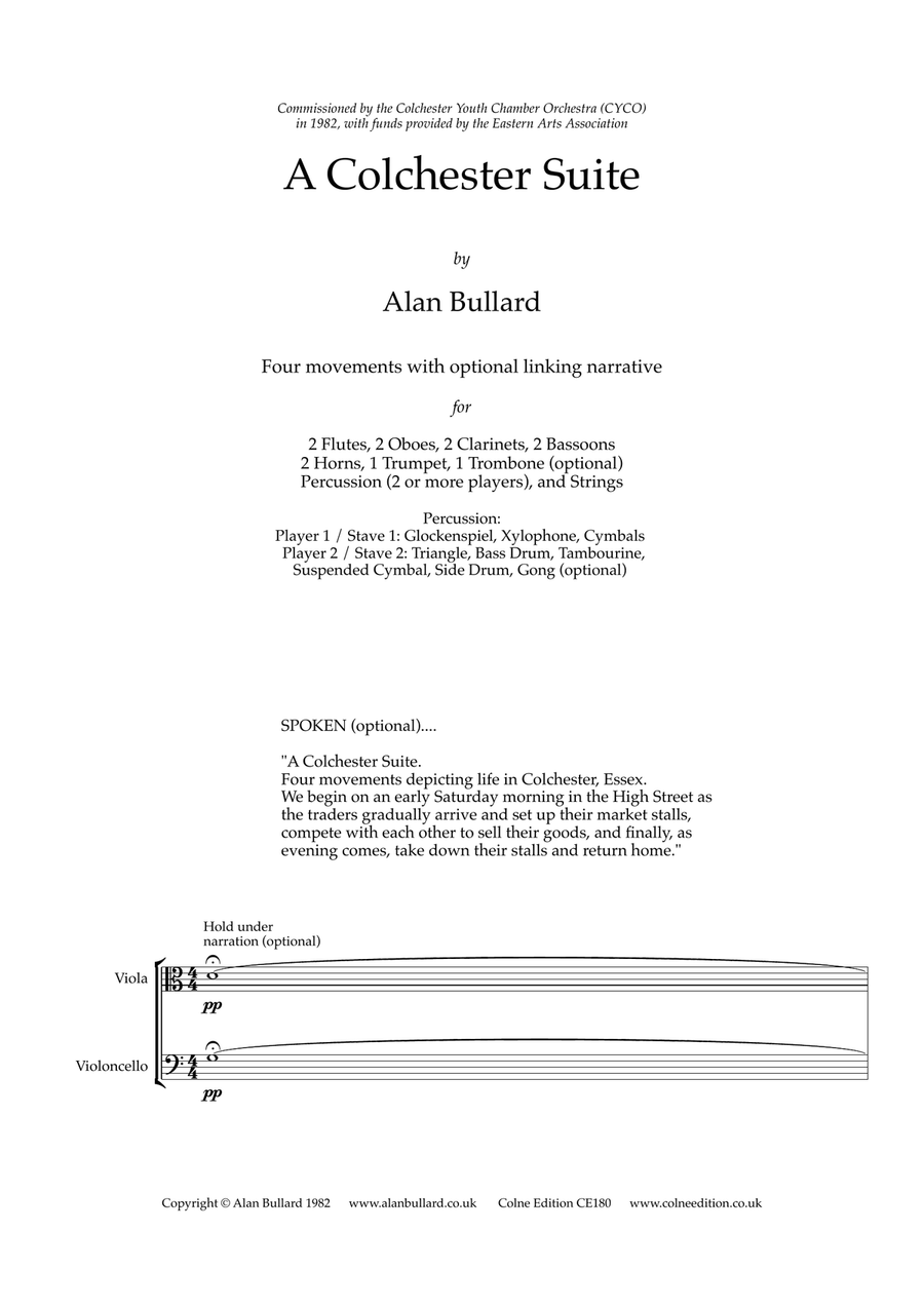 A Colchester Suite - four movements for orchestra Full Orchestra scores gallery preview page 2