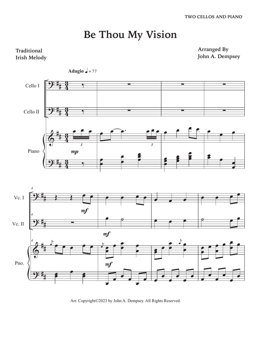 Be Thou My Vision (Trio for Two Cellos and Piano) String Duet scores gallery preview page 5