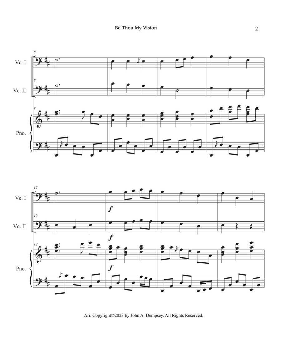 Be Thou My Vision (Trio for Two Cellos and Piano) String Duet scores gallery preview page 6