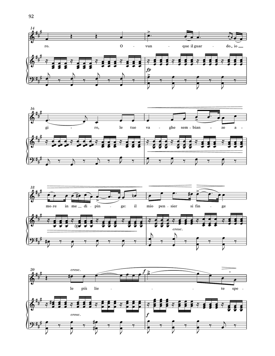 O Del Mio Dolce Ardor (High Voice) High Voice scores gallery preview page 3
