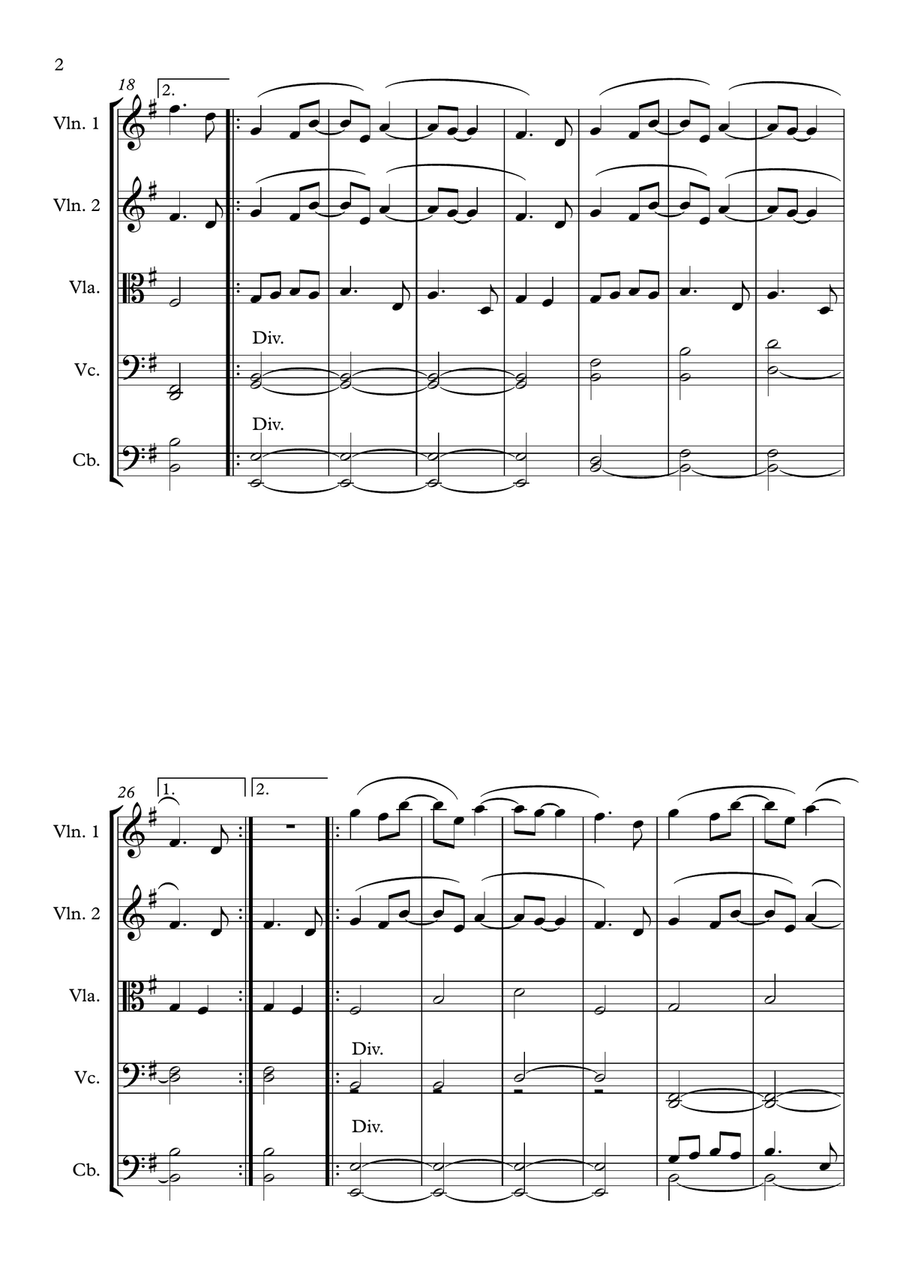 Save room theme (from Resident evil 4) String Quintet scores gallery preview page 2