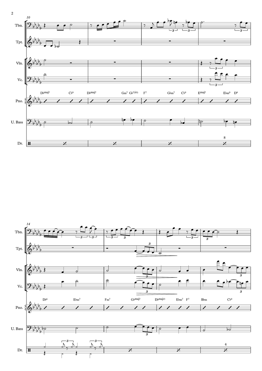 The Christmas Song (Chestnuts Roasting On An Open Fire) Jazz Ensemble scores gallery preview page 2