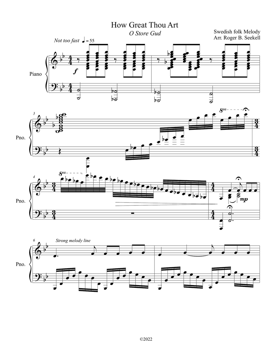 How Great Thou Art How Great Thou Art Piano Solo scores gallery preview page 1
