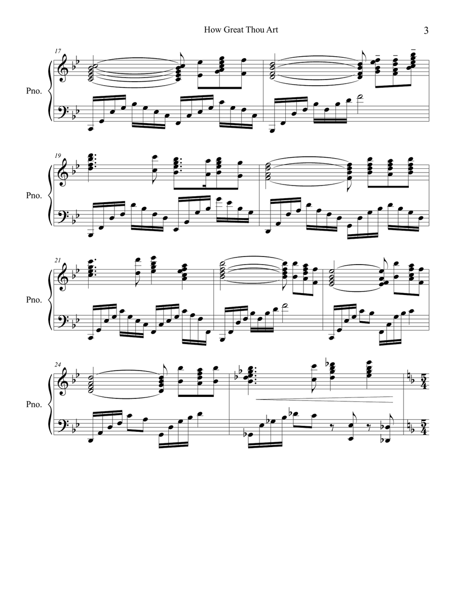 How Great Thou Art How Great Thou Art Piano Solo scores gallery preview page 3