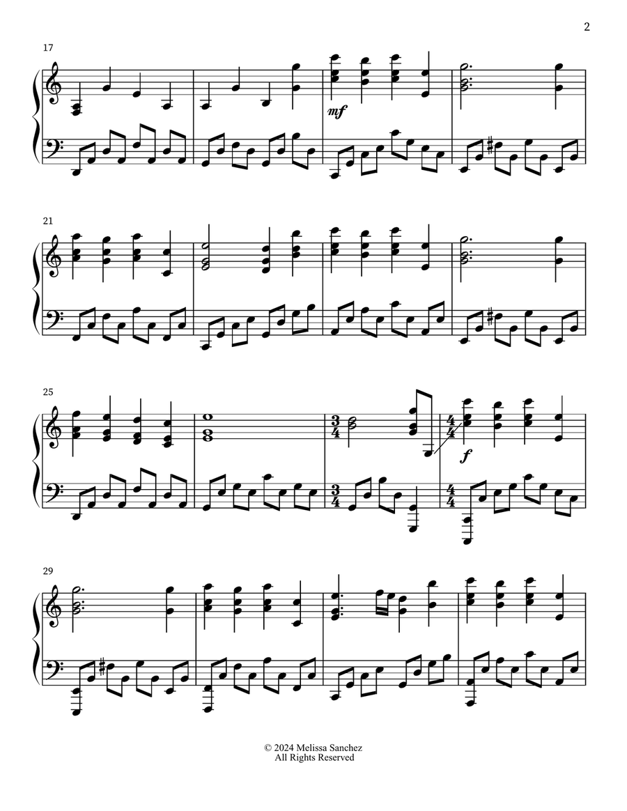Tennessee Tennessee Piano Solo scores gallery preview page 2