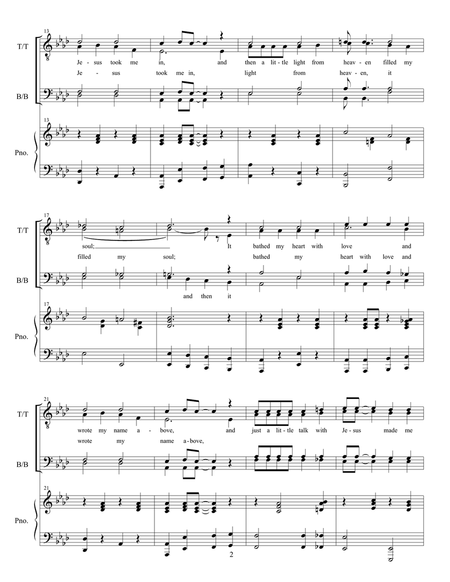 Just A Little Talk With Jesus TTBB scores gallery preview page 2