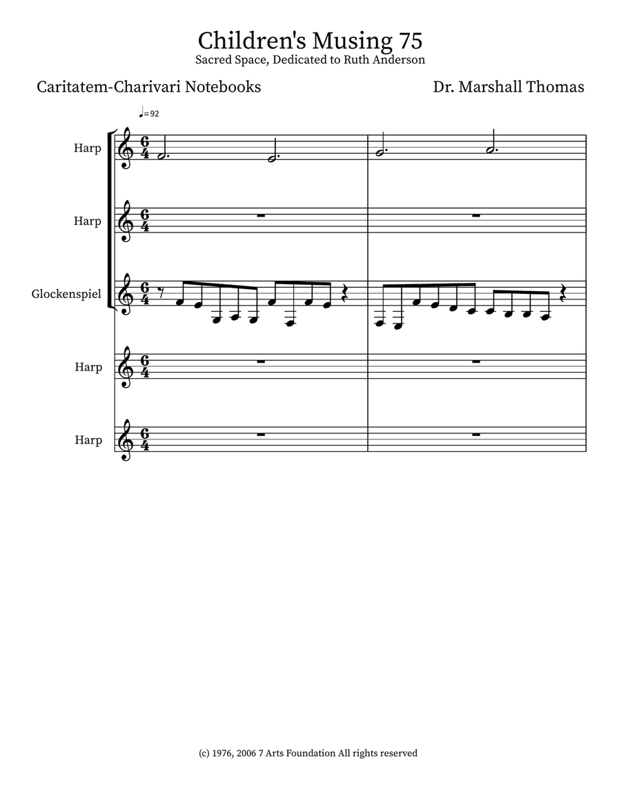 Children's Musing 75 Children's Musing 75 Small Ensemble scores gallery preview page 1