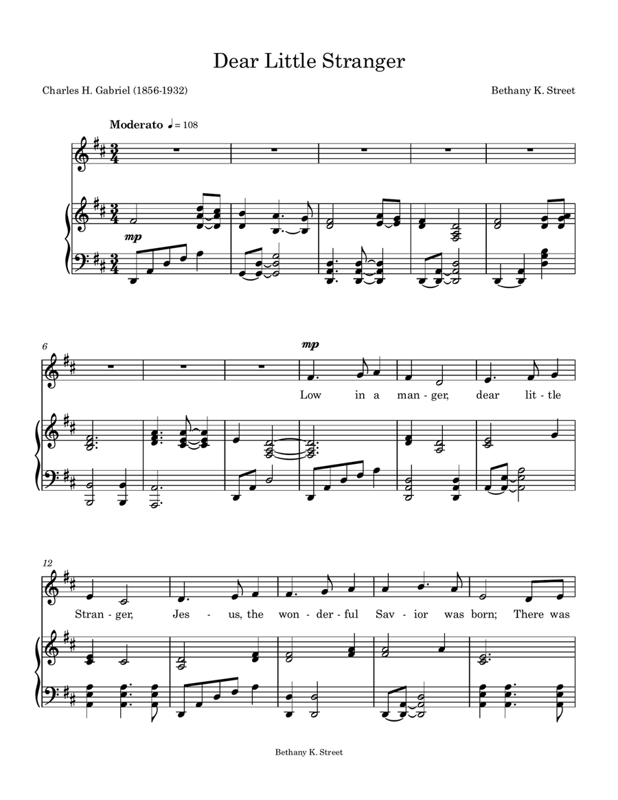 Dear Little Stranger Dear Little Stranger Piano, Vocal scores gallery preview page 1