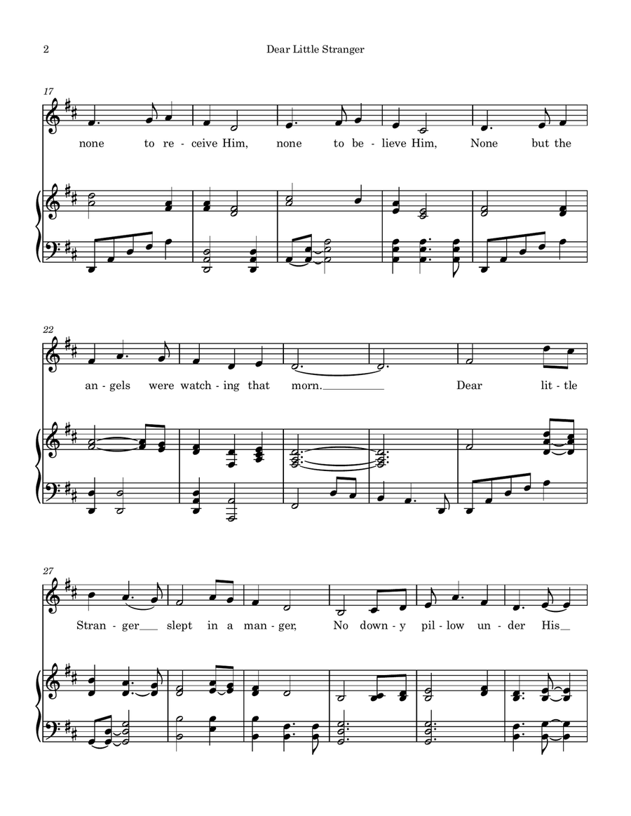 Dear Little Stranger Dear Little Stranger Piano, Vocal scores gallery preview page 2