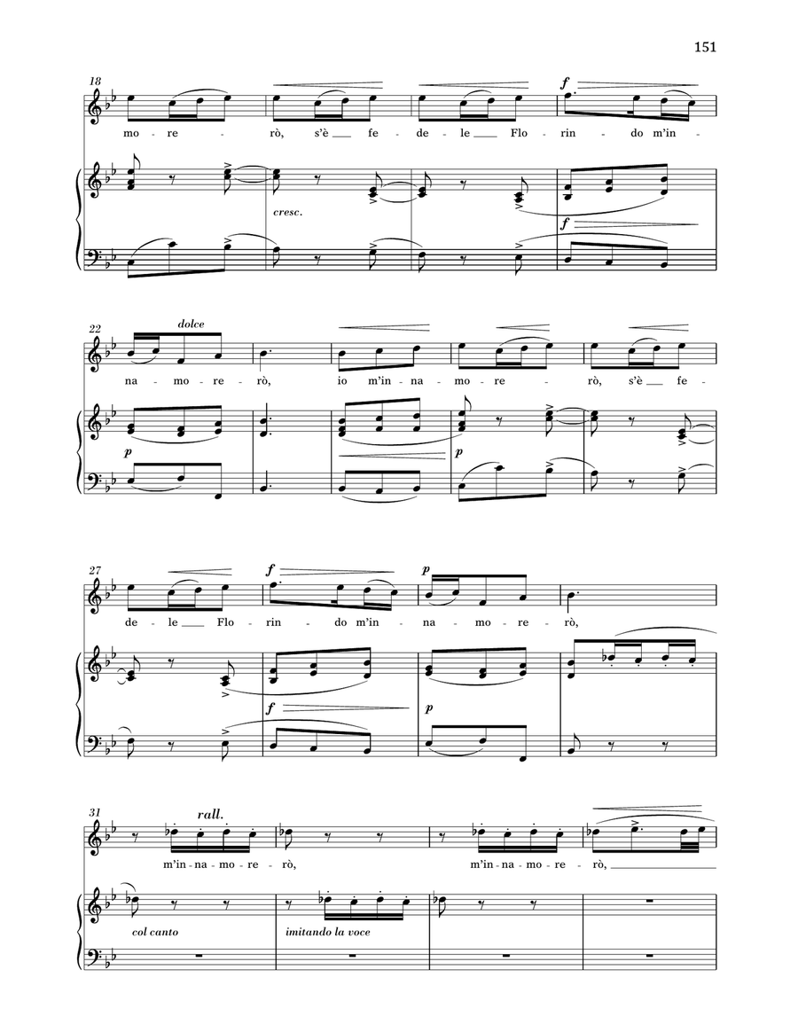 Se Florindo e Fedele (High Voice) by Alessandro Scarlatti High Voice - Digital Sheet Music page 2