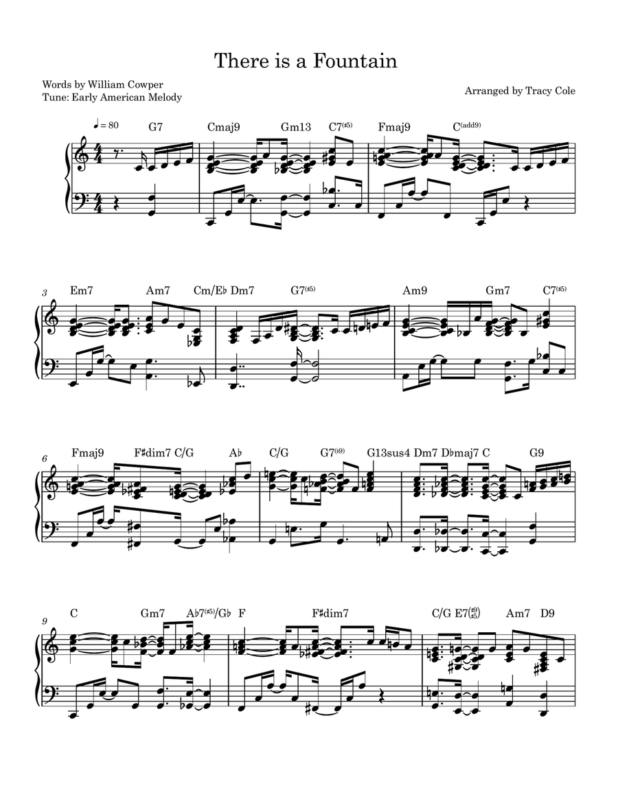 There Is a Fountain There Is a Fountain Piano Solo scores gallery preview page 1