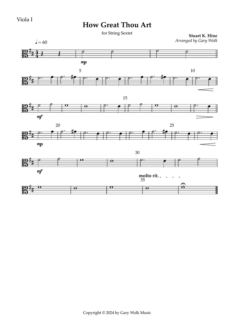 How Great Thou Art How Great Thou Art Cello scores gallery preview page 5
