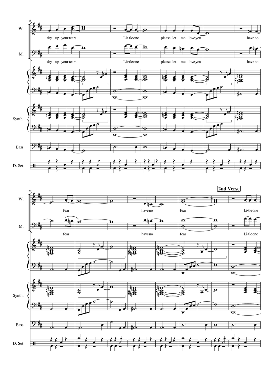 Little One (4-part Choir) 4-Part scores gallery preview page 2