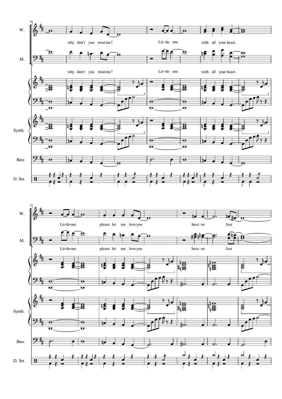 Little One (4-part Choir) 4-Part scores gallery preview page 3