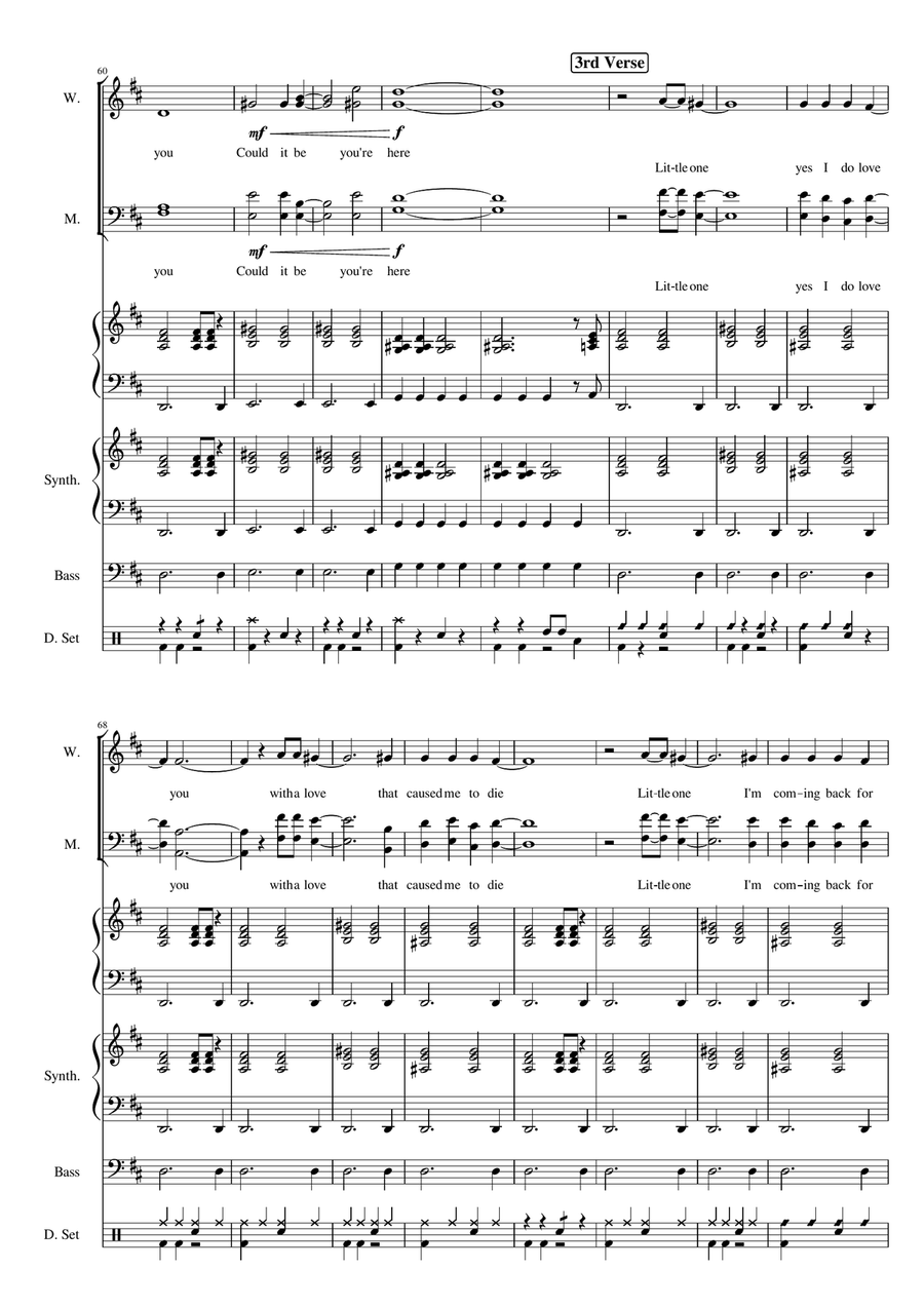 Little One (4-part Choir) 4-Part scores gallery preview page 5