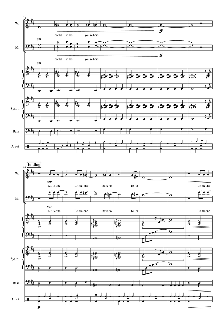 Little One (4-part Choir) 4-Part scores gallery preview page 6