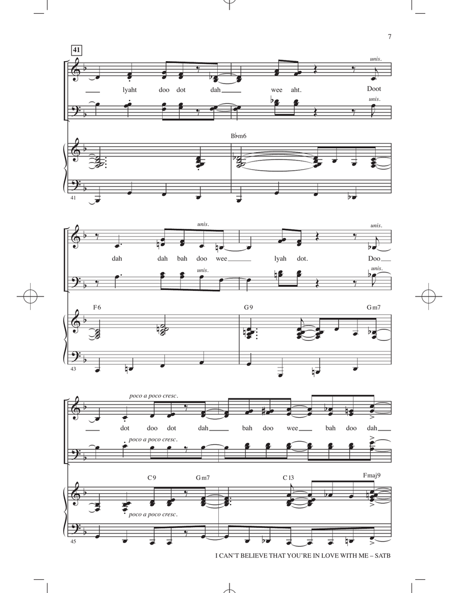 I Can't Believe That You're In Love With Me (arr. Kirby Shaw) by Kirby Shaw 4-Part - Digital Sheet Music page 6
