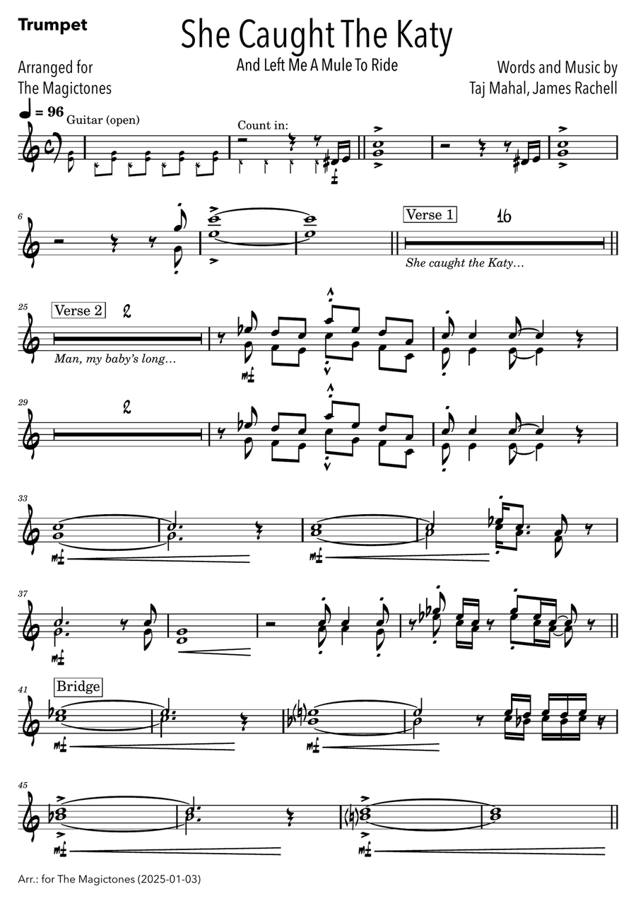 She Caught The Katy And Left Me A Mule To Ride Small Ensemble scores gallery preview page 4