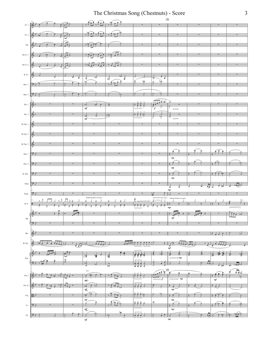 The Christmas Song (Chestnuts Roasting On An Open Fire) Full Orchestra scores gallery preview page 3