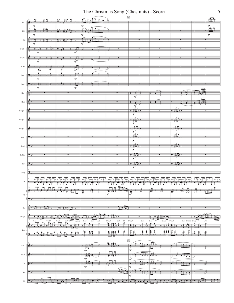 The Christmas Song (Chestnuts Roasting On An Open Fire) Full Orchestra scores gallery preview page 5