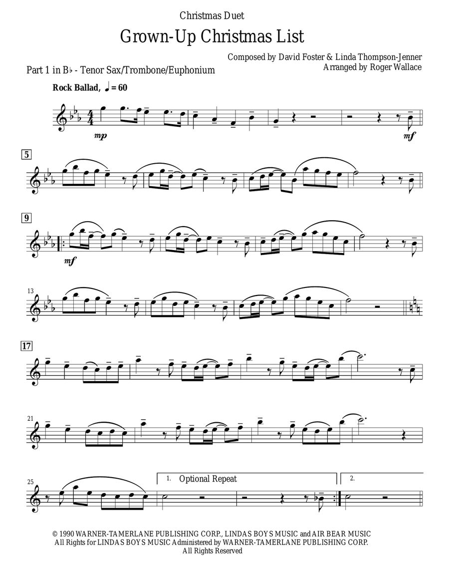 Grown-Up Christmas List Grown-Up Christmas List Trombone Duet scores gallery preview page 5