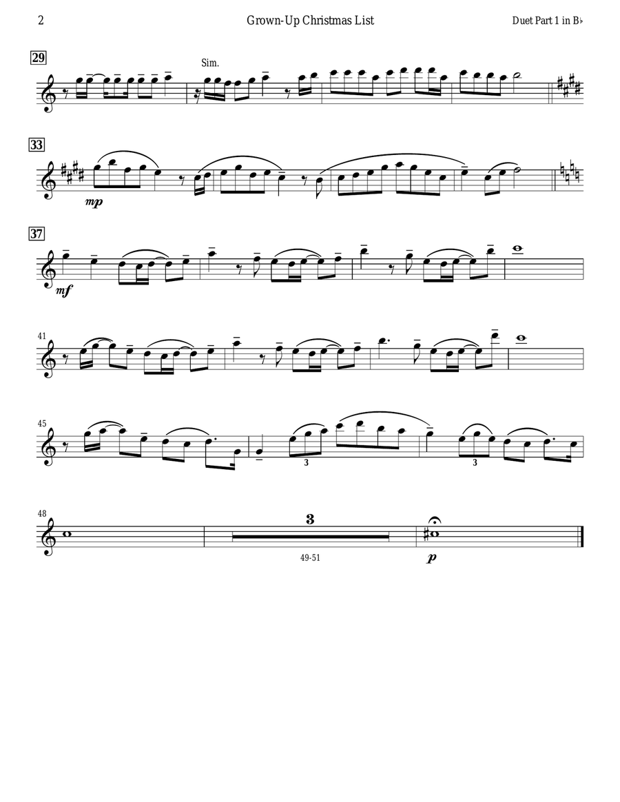 Grown-Up Christmas List Grown-Up Christmas List Trombone Duet scores gallery preview page 6