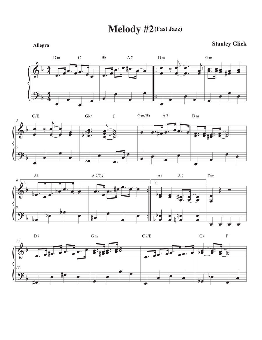 Songs of Easy Play Jazz Book #3 Piano Solo scores gallery preview page 3