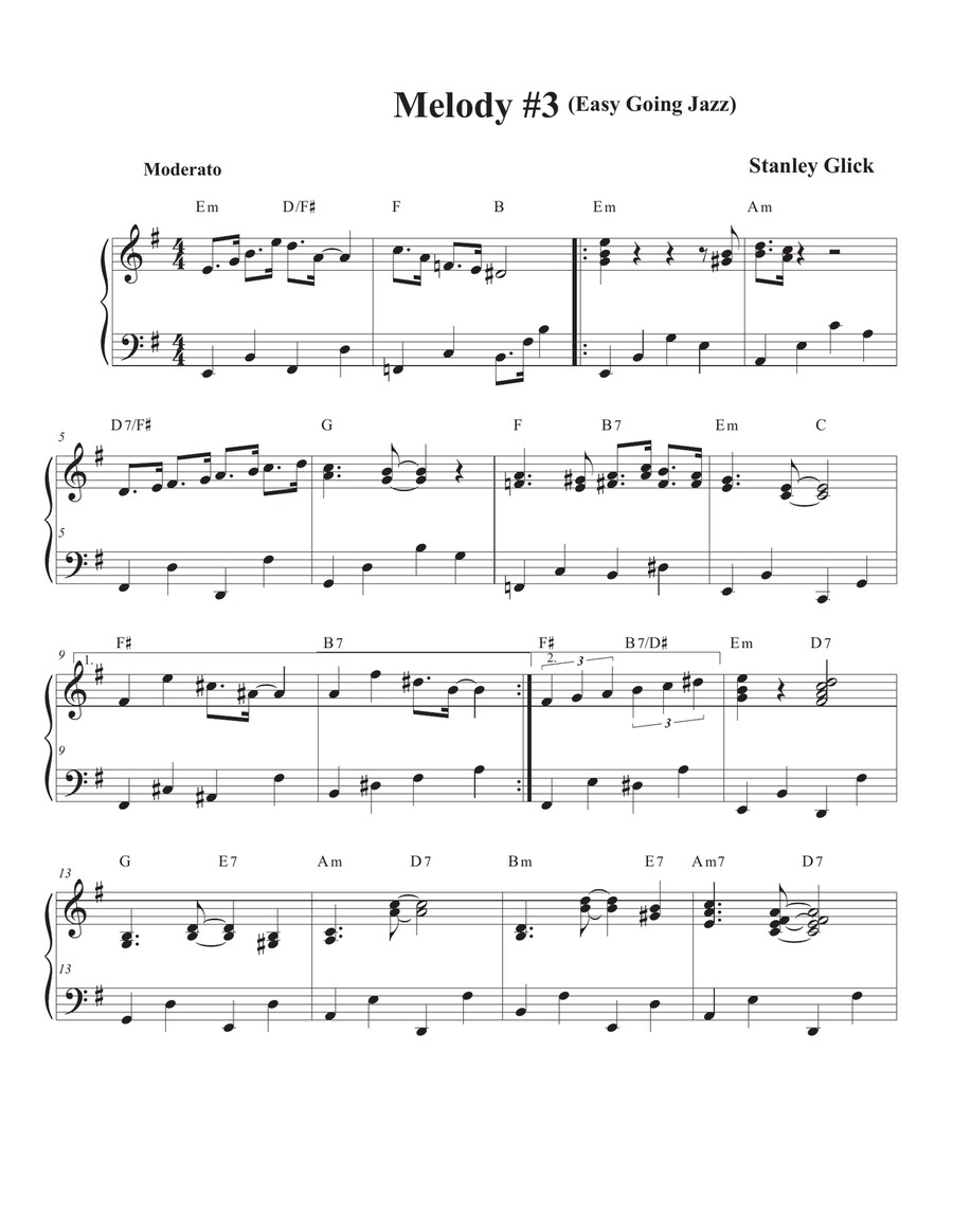 Songs of Easy Play Jazz Book #3 Piano Solo scores gallery preview page 5